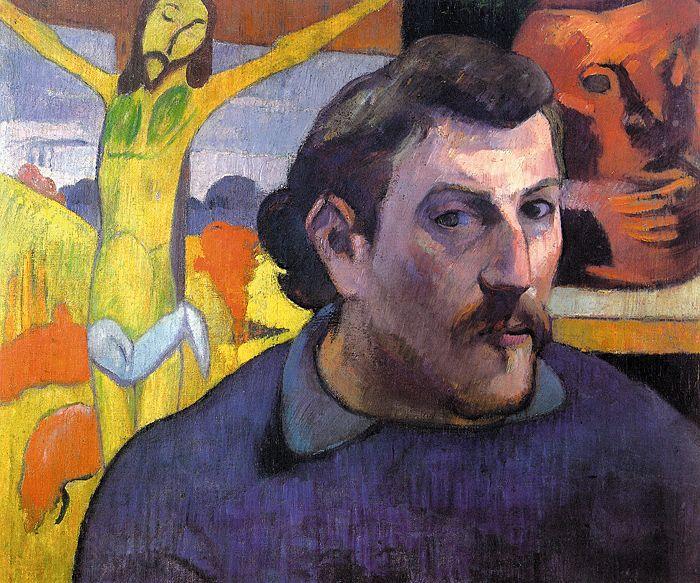 Paul Gauguin Self Portrait with Yellow Christ Spain oil painting art